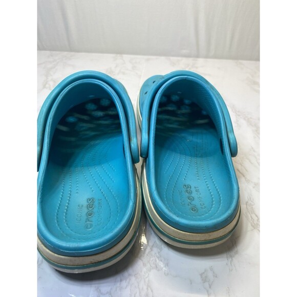 Crocs Men's Women's Bayaband Clog Slip On Size M5 W7 Digital Aqua White - Picture 6 of 7